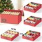 Christmas Ornament Storage - 128-3" Ornaments Organizer Storage Box, Holiday Ornament Storage Container with 8 Removable Trays